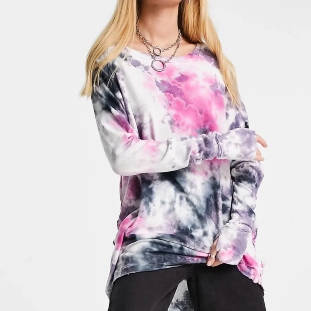 Free People Washed Arden Tie Dye Tee Size Small
